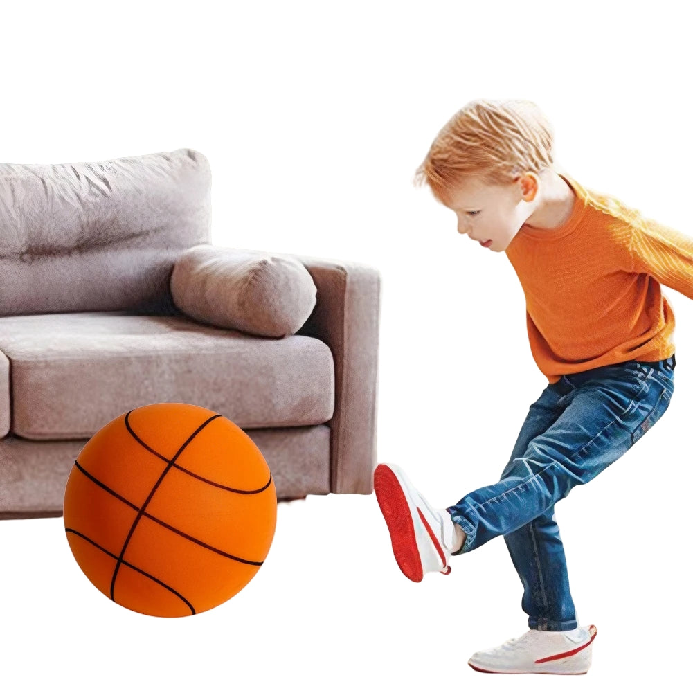 Pelota Silenciosa de 24cm + Canastilla.  ¡Juega Básquet en Casa sin Molestar a Nadie!
